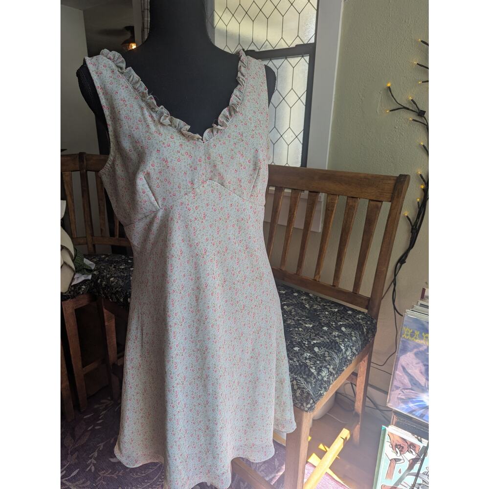 Mint Green Floral 90s Slip Dress  Vintage Express